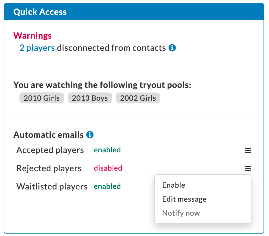 _byga_'s tweet photo. It's tryout season. Still using spreadsheets? Don't be that club.

Follow up with every player. https://t.co/ROe9UFEwOb