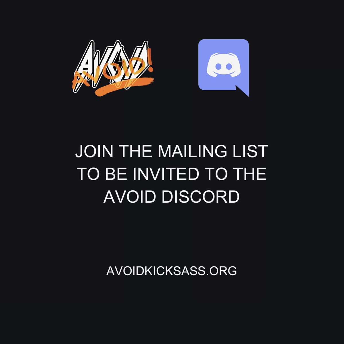 AVOIDKICKSASS's tweet photo. LINKS GOING OUT THIS AFTERNOON
JOIN OUR MAILING LIST FOR AN INVITE TO THE AVOID DISCORD
https://t.co/wgkkGEwXXU https://t.co/2Uzeywd8qL