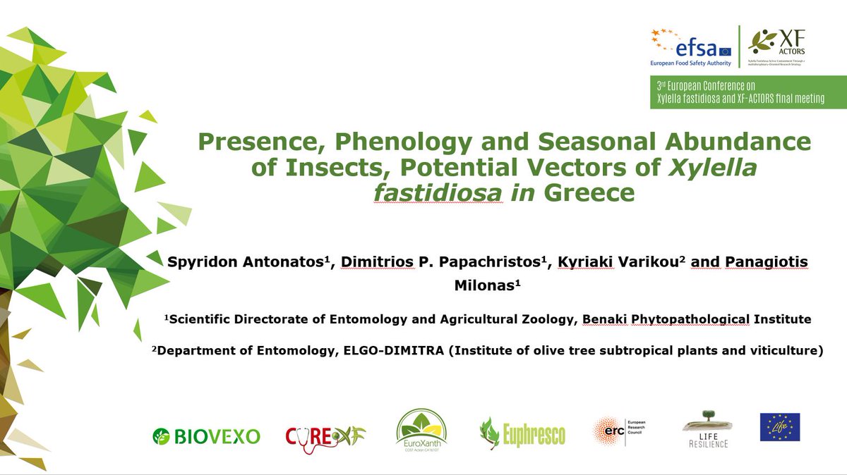 Plants_EFSA's tweet photo. Which potential #Xylellafastidiosa vectors are present? How their density change during the year? Authors of this poster make their figures available here:
https://t.co/nxrOUwDz5J on 
#KnowledgeJunction 

This is an @xf_actors output and participates to the  
#xylella21posters https://t.co/UGQt6gjk6t