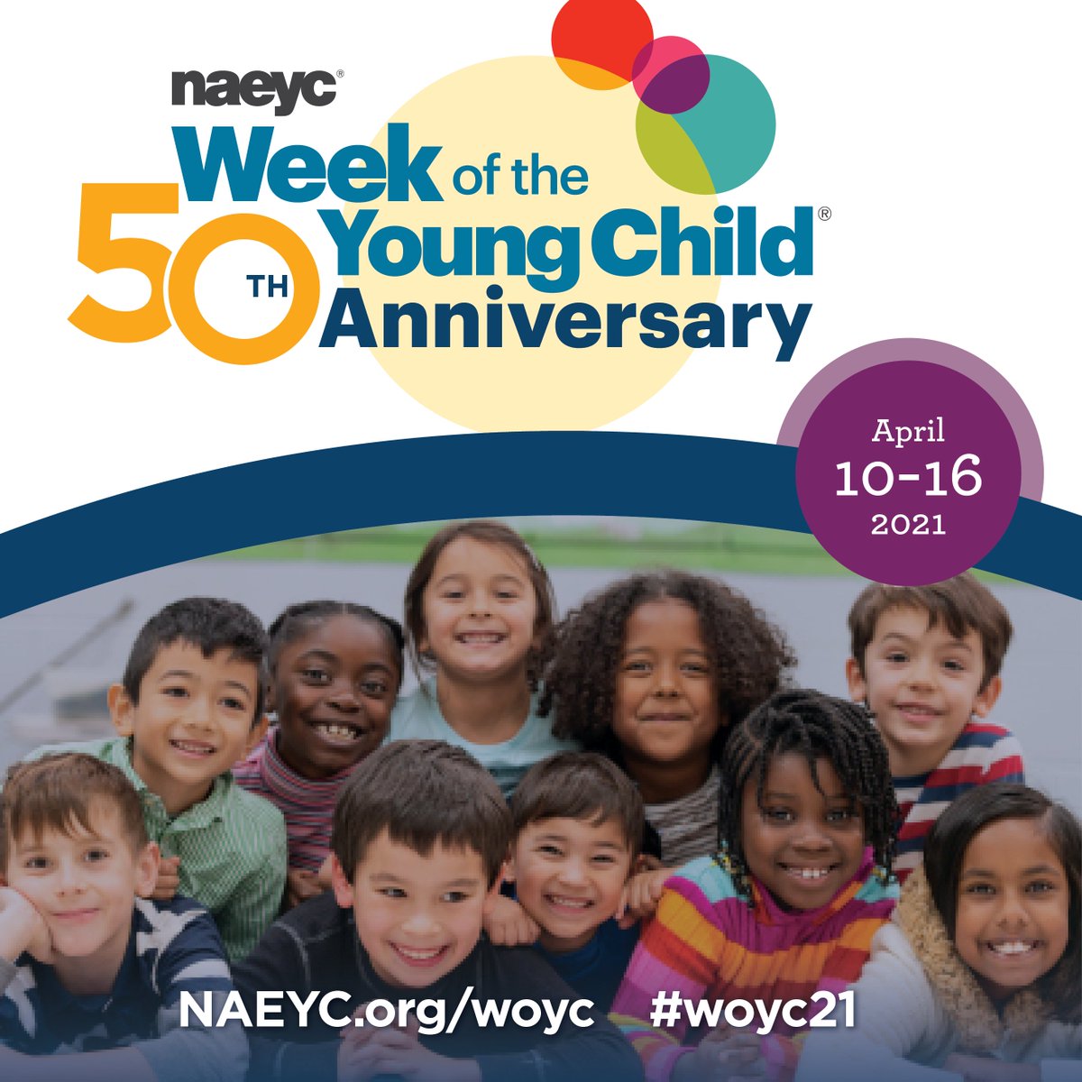 Thank you for helping us celebrate the 50th Anniversary of Week of the Young Child! We enjoyed seeing all of your photos and videos and the creative ways you honored young children,  their families and the community.