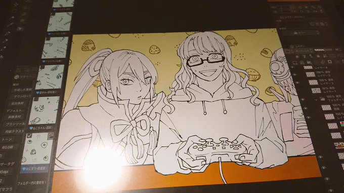 頼まれた絵を描いてるのだけれどコスト高い絵が久しぶりすぎて積んでる(^.^) 