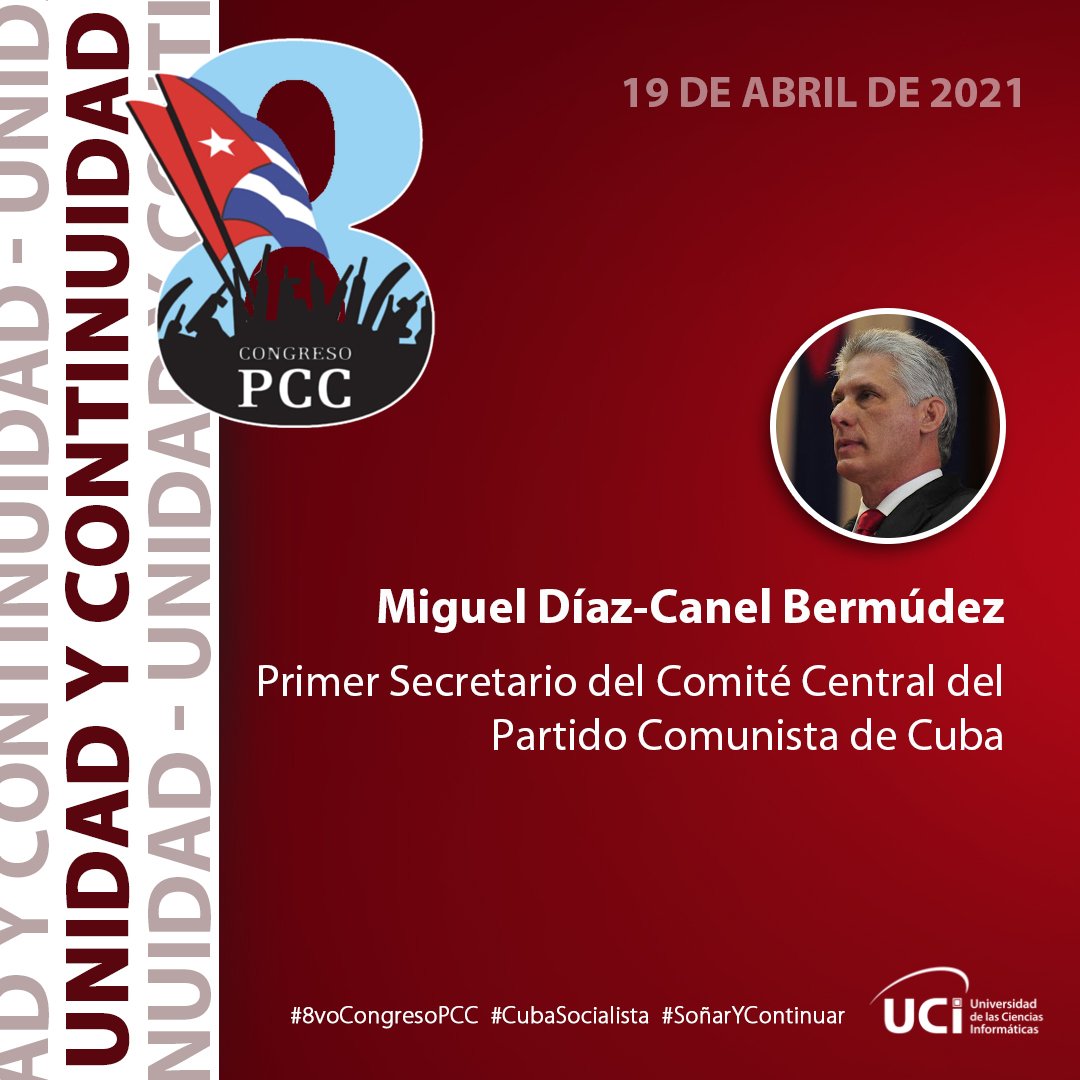 CubacooperaJa's tweet photo. Ratificamos nuestro total apoyo a lo acordado en #8voCongresoPCC, muy especialmente la elección de nuestro #Presidente Miguel Díaz Canel Bermúdez,  como su Primer Secretario #PCC #CongresoDeLaContinuidad #BmcJamaica @EmbaCubaJamaica @PardoRegla @jorge_bustillo @japortalmiranda https://t.co/QjW9AqvEZp
