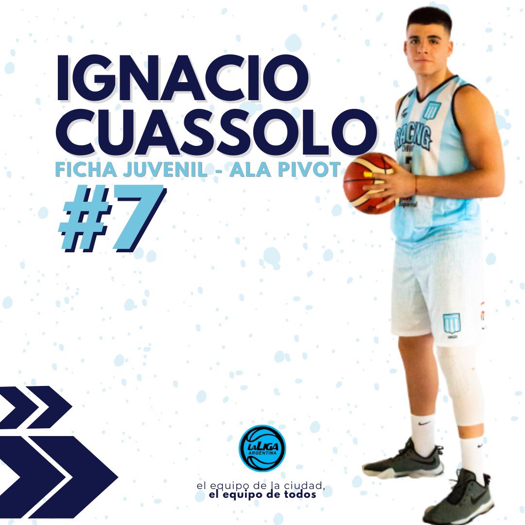racingchbasquet's tweet photo. Conociendo nuestro plantel de @LigaARGbasquet.
El número 7 es @nacho_vdr.
Nacho es un ala pívot que nunca negocia la entrega, deja todo por la camiseta.
Un equipo, una ciudad.
El equipo de la ciudad, el equipo de todos.
El equipo de Chivilcoy.
#racingdechivilcoy #LigaArgentina https://t.co/RMhdNwh4PG