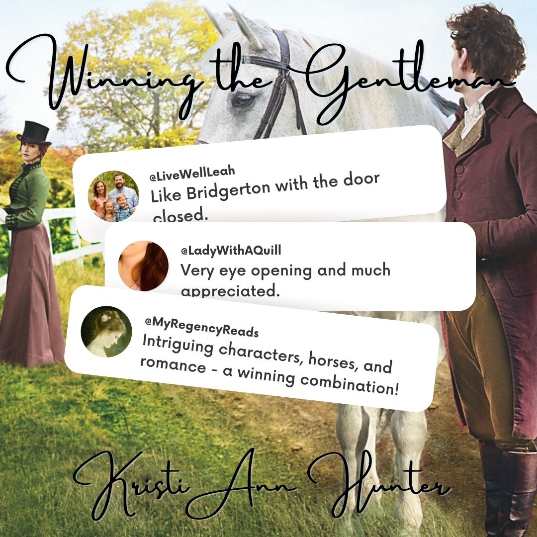 Early praise for Winning the Gentleman! 
Available everywhere TOMORROW! 
Have you preordered your copy yet? 
kristiannhunter.com/BookPage/WTG
.
.
#winningthegentleman #regency #regencyromance #bridgerton #Bookstagram #hookedonahunterbook #kristiannhunter