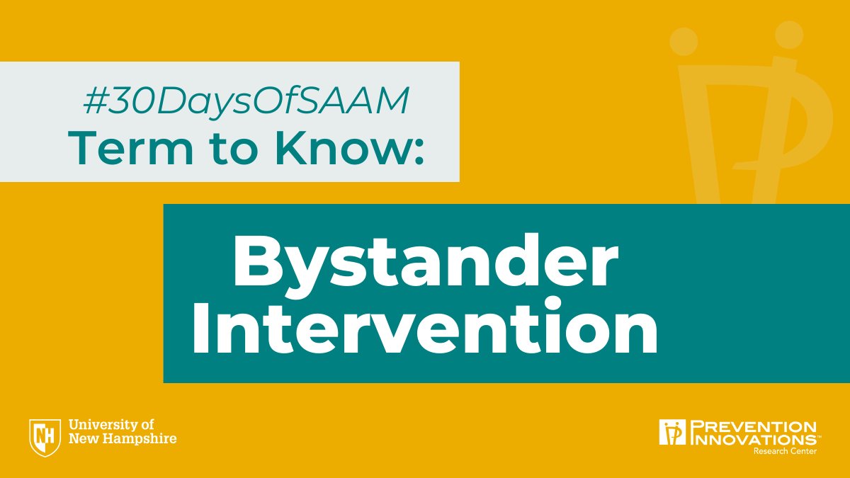 On #Day19 of #30DaysOfSAAM, PIRC highlights #BystanderIntervention. PIRC's research-based "Bringing in the Bystander" program is the gold standard for teaching people how to safely intervene when harm is occurring. Learn more from our partner <a href="/SoteriaSol/">Soteria Solutions</a>: soteriasolutions.org