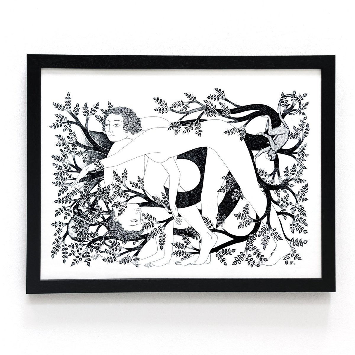 🔺 Monochrome version of new print: ‘The Clearest Way into the Universe Is Through a Forest’ available as an open edition on my website.