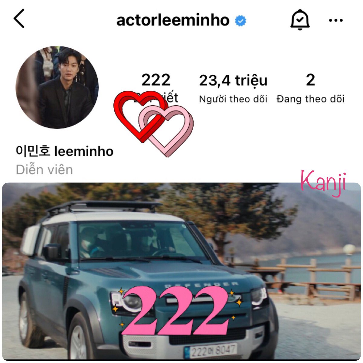 kanji_pham's tweet photo. I also like the number 222 🖤
#beautifulnumber #actorleeminho #KimGoEun #mineuncouple #loveforever #WeLoveMinEun https://t.co/nEv8YrJDeb