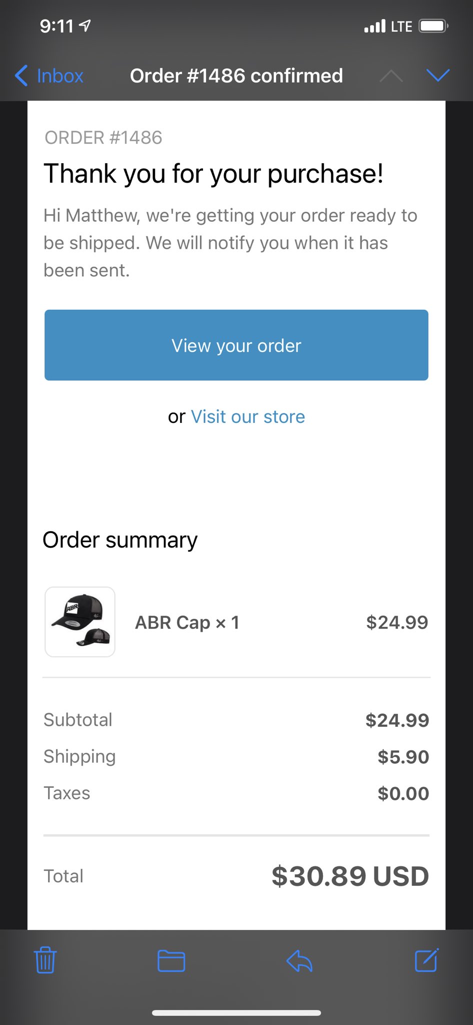  had to snag an ABR hat to celebrate the victory with! Also, Happy early birthday! 