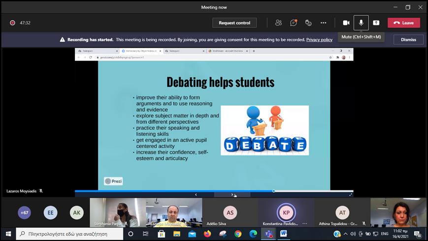 GEL_DIAPOL_EVOS's tweet photo. Virtual meeting in #Thessaloniki 14th-15th-16th #GELDIAPOL  #April2021 #Erasmus+ #STEAMS
#GreekDemocracy in Action https://t.co/fKBOOtoCKy