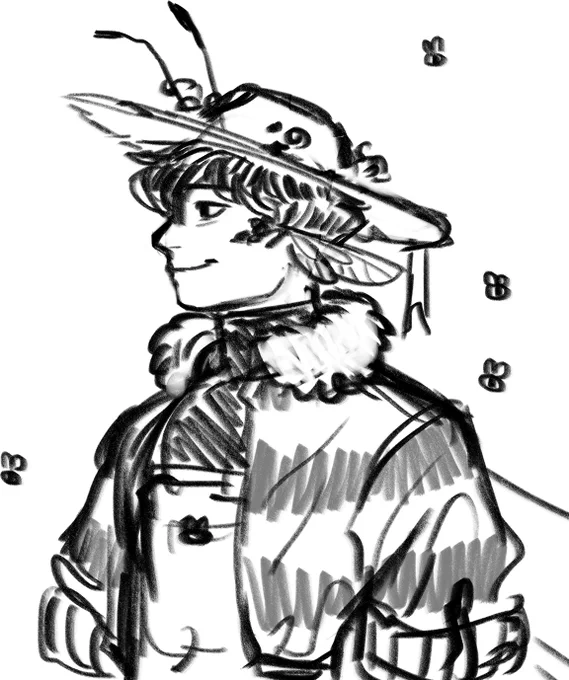 i am once again offering you sketches

tubbee and merling niki :^] 