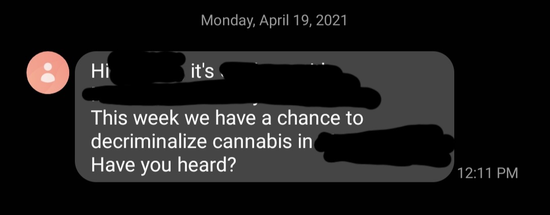 kjlwv's tweet photo. Just got this text 10 minutes into the latest @MBMBaM ep 🤣 https://t.co/UlNTq7skQy
