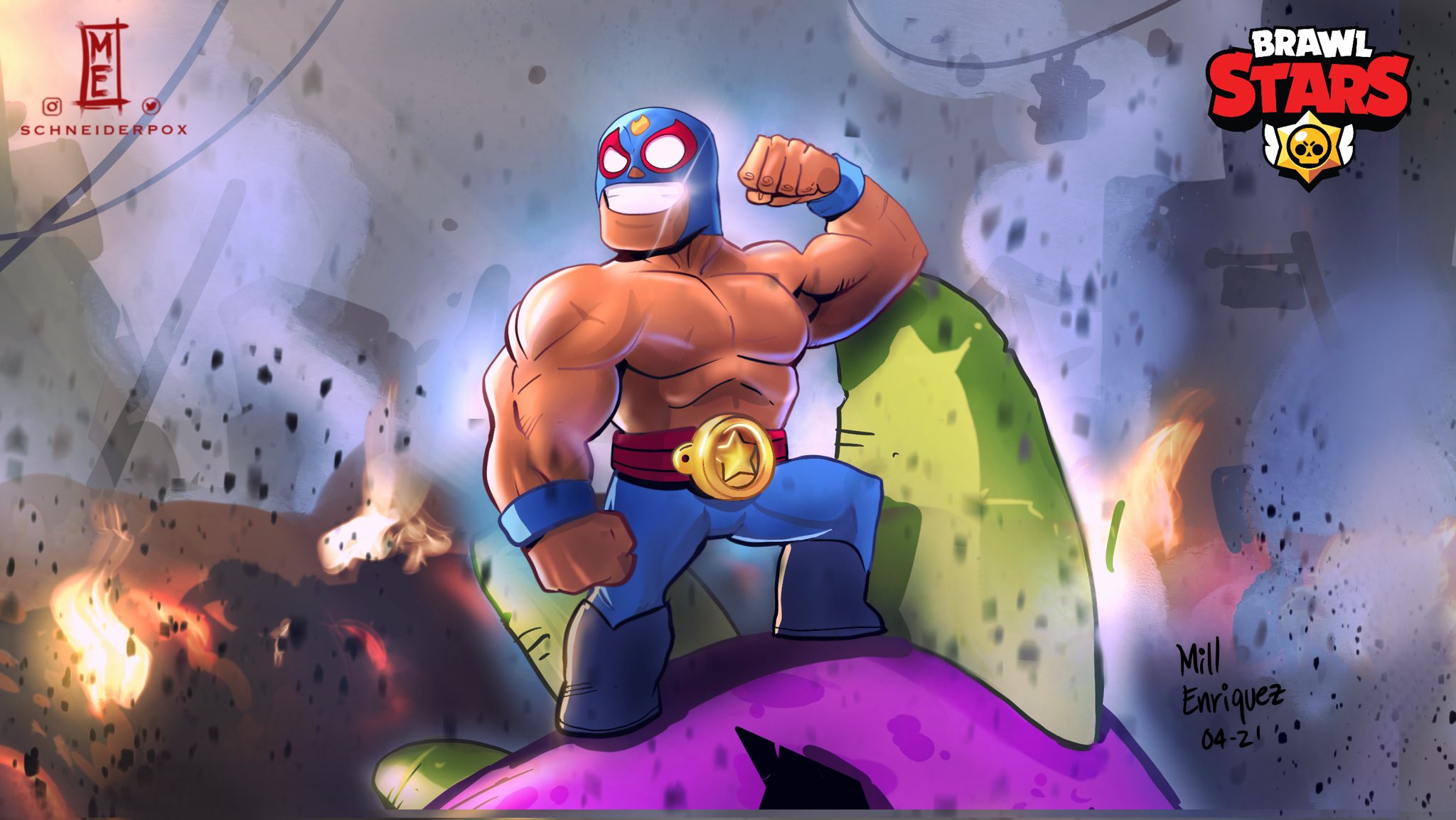 Schneiderpox On Twitter Super City Rampage With El Primo Brawlstars Brawlart Elprimo Brawlstarsfanart Artph Https T Co Iew8lghmae Twitter - brawl stars justice league