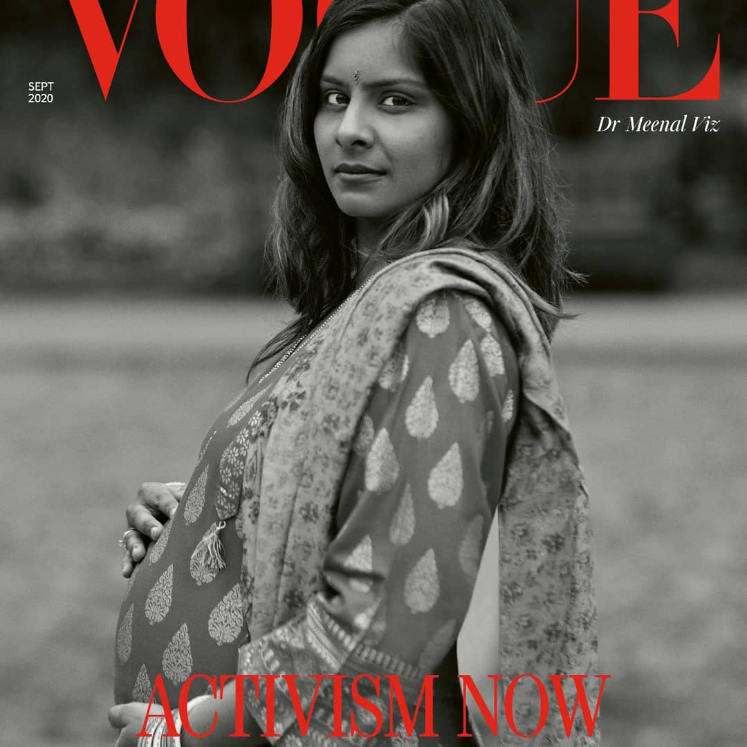 I was on the same cover as the same people I had looked up to as inspirations.This photo was taken when I was 37 weeks’ pregnant.I chose to wear Indian dress to represent my heritage, and speak directly to Indian women: we are strong, we are powerful.