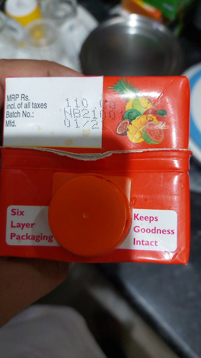 BharatKanday's tweet photo. @Realjuices @DaburIndia something Wong in real juice which looks harmful.can you check and advice my contact no 9899790797.Batch detail also shared.I bought it from More gugaon. https://t.co/bUgIwalWhk