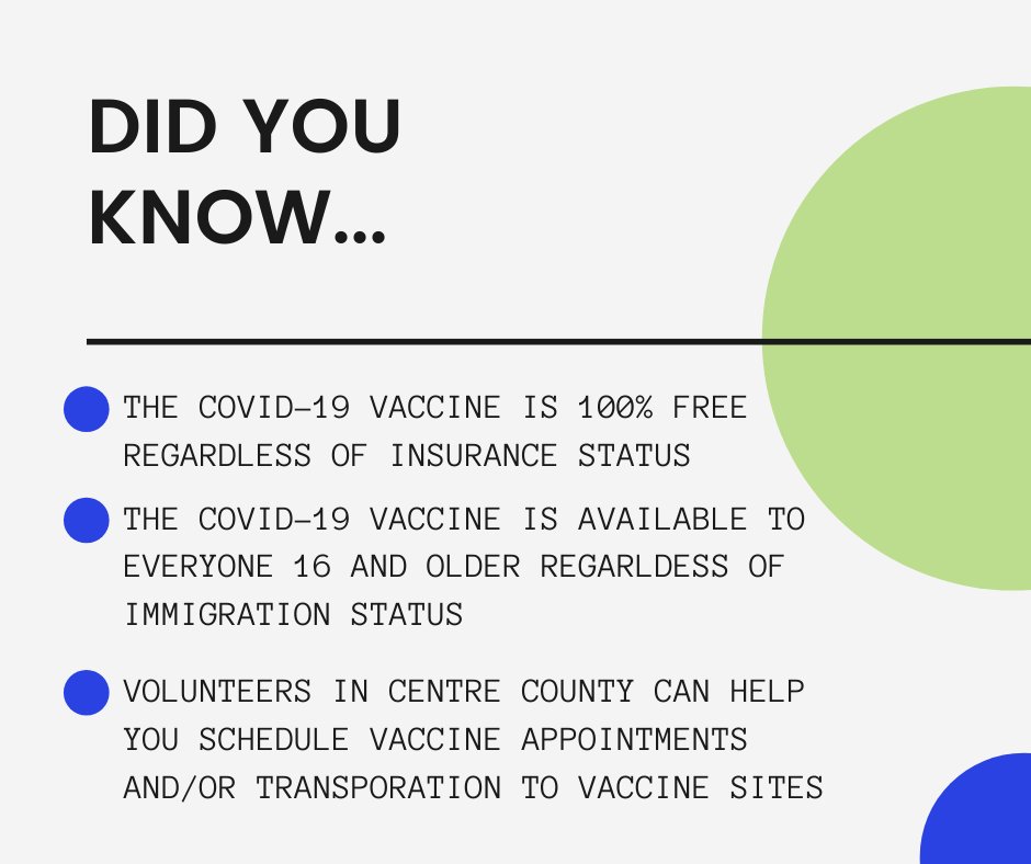 Kn95Project's tweet image. Universal registration begins in PA today! Remember COVID-19 vaccines are free, available to all 16 years or older, and there are volunteers that can help you schedule appointments. DM us or send an email to cc4publichealth@gmail.com to get connected.
