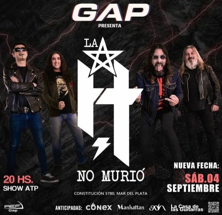 Reprogramación del show de LA H NO MURIÓ!! Nuevo batero y nueva fecha!! A estar atentos y reservar el lugar con tiempo!! #efectometal