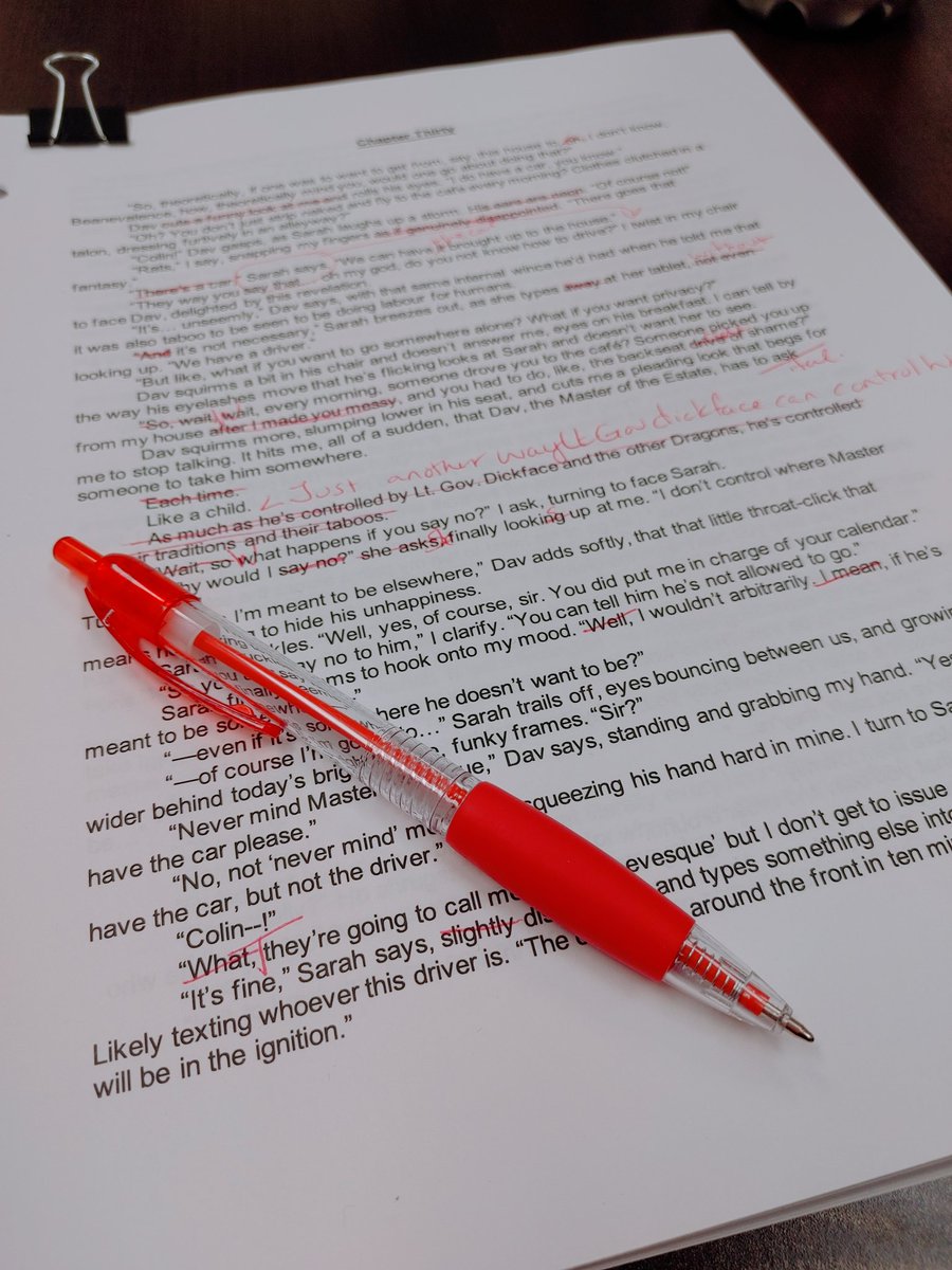 scifrey's tweet photo. Back on my bullshit.

#NineTenths #RedPenDraft #AmWriting #AmEditing https://t.co/ooBgesNlPH