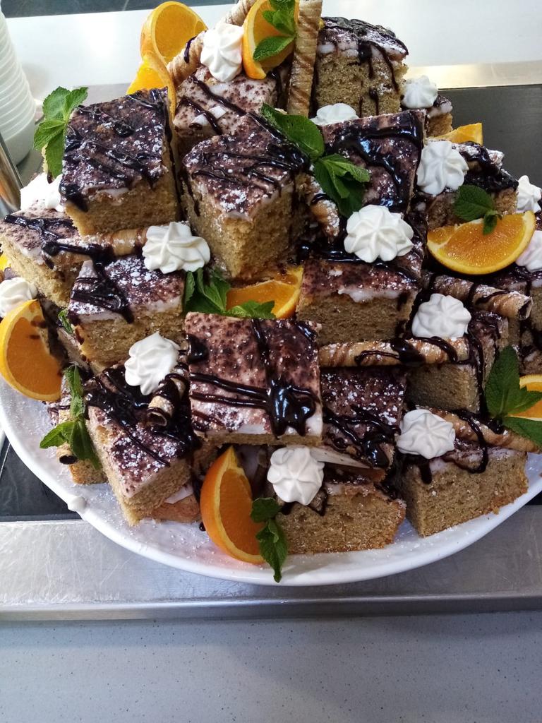 Pork Nasi Goreng rice on offer today, and for the not so adventurous, we have pasta, jacket potatoes and toppings or even soup and Home made focaccia on our salad bar