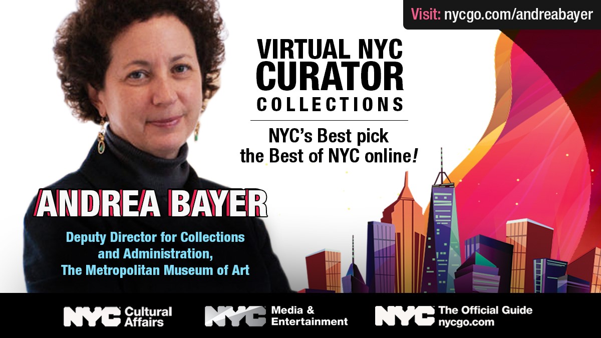 nyctourism's tweet photo. The @metmuseum's Andrea Bayer shares her favorite NYC online cultural experiences, incl. @CCCADI, @frickcollection, @RubinMuseum, @SmithsonianNMAI, and the Met—as part of our #VirtualNYC Curator Collection series w/ @MadeinNY & @NYCulture
Visit: https://t.co/QpAcYkGigE https://t.co/jAbdELElxQ