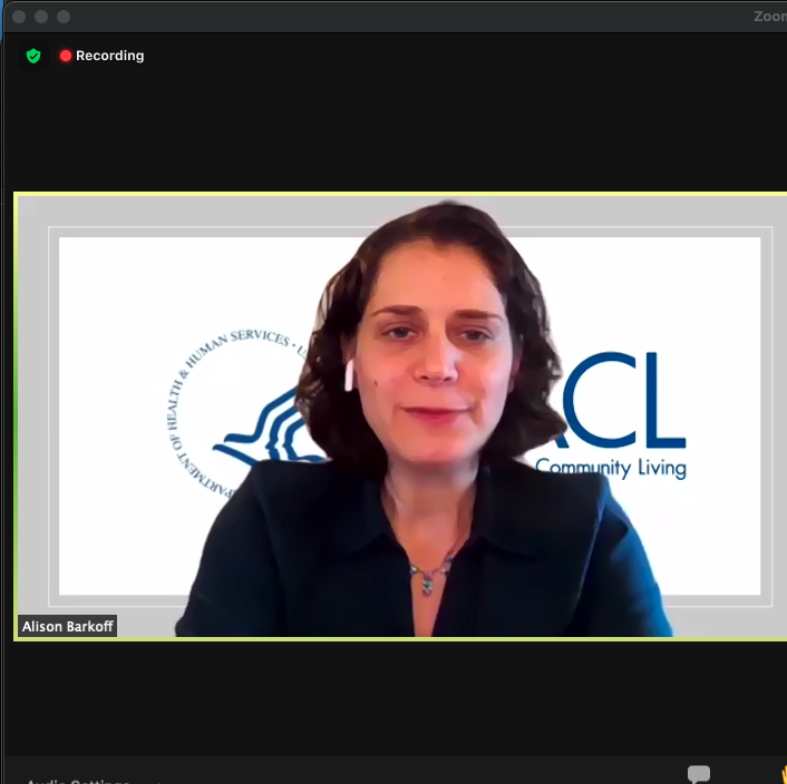 Hearing from <a href="/AlisonBarkoff/">Alison Barkoff</a> Acting Administrator of the Administration for Community Living at HHS about how ACL is assisting States in providing vaccine access  to people with disabilities as well as improving community access and services, so that people can transition #dps2021