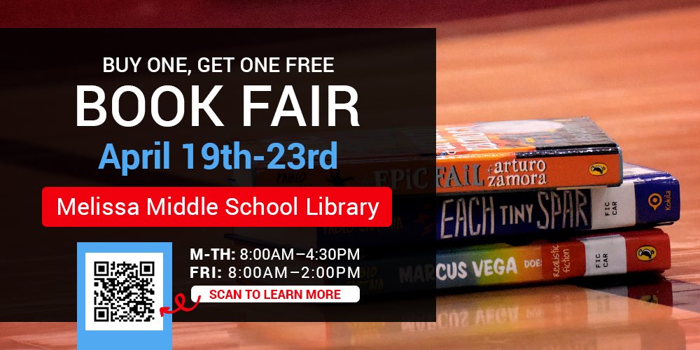 mmscardslibrary's tweet photo. Students can shop before, during, and after school. With every book purchase, students get a ticket to enter into a raffle to win free prizes! We accept cash, check (payable to MISD), card, and eWallet. @melissaisd @MMSCardinals #Read2Grow https://t.co/dATBa15SwX