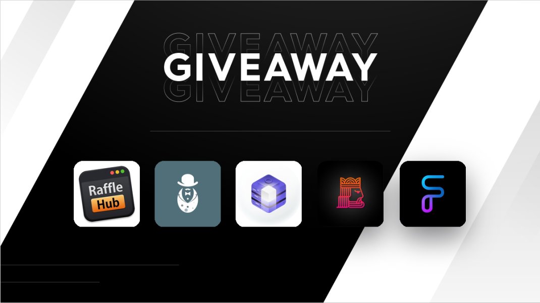 rafflehub_io's tweet image. BIG GIVEAWAY! 🔥

1x @Rafflehub_IO Copy
1x @EggCart 2GB Resi
1x @FluentCooks Monthly
1x @PingKingsIO Monthly
1x @PingProxies 2GB Resi

Rules:
- Follow all accounts
- RT

Good luck! 🥳