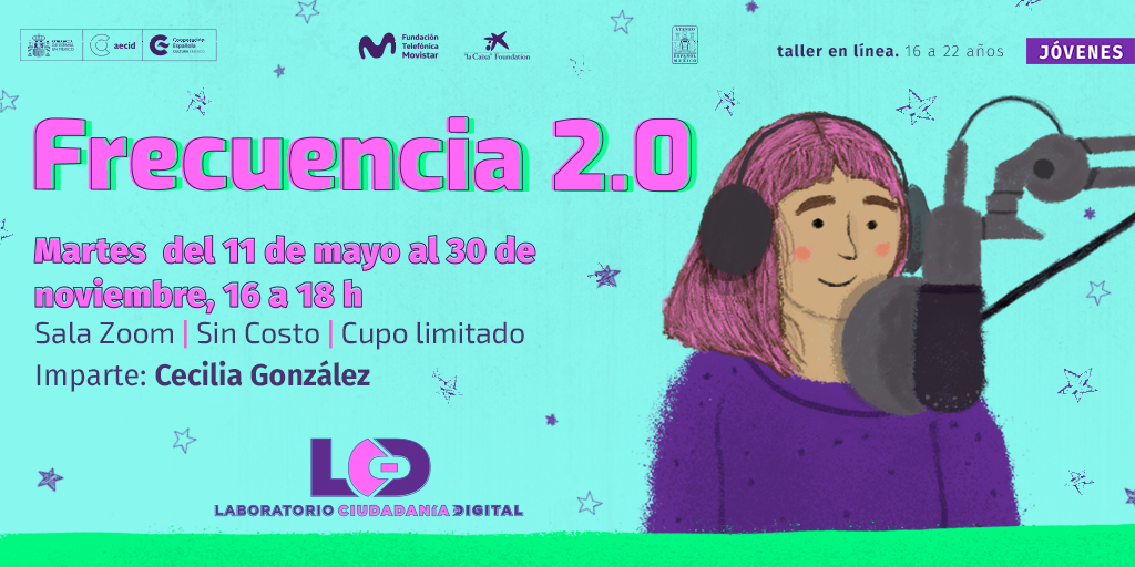 ¡Ya puedes inscribirte a Frecuencia 2.0! Taller de radio en línea para jóvenes entre 16 y 22 años: bit.ly/Frc_Rad