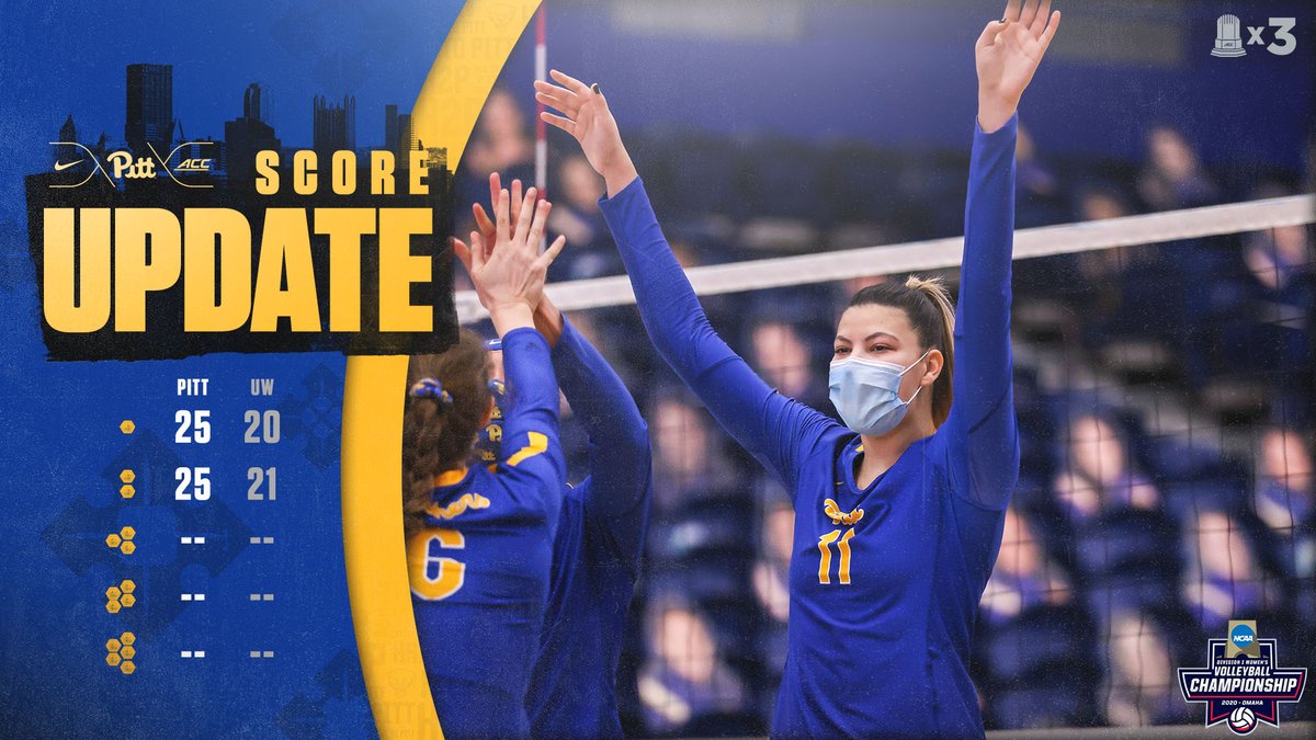 Pitt_VB's tweet photo. 𝙍𝙏 𝙄𝙁 𝙔𝙊𝙐'𝙍𝙀 𝙇𝙊𝙑𝙄𝙉𝙂 𝙏𝙃𝙄𝙎.

It's 2-0 lead for Pitt over No. 6 seed Washington.

ONE MORE. Not over yet.

#H2P | #NCAAVB https://t.co/LJxPWbBP6T