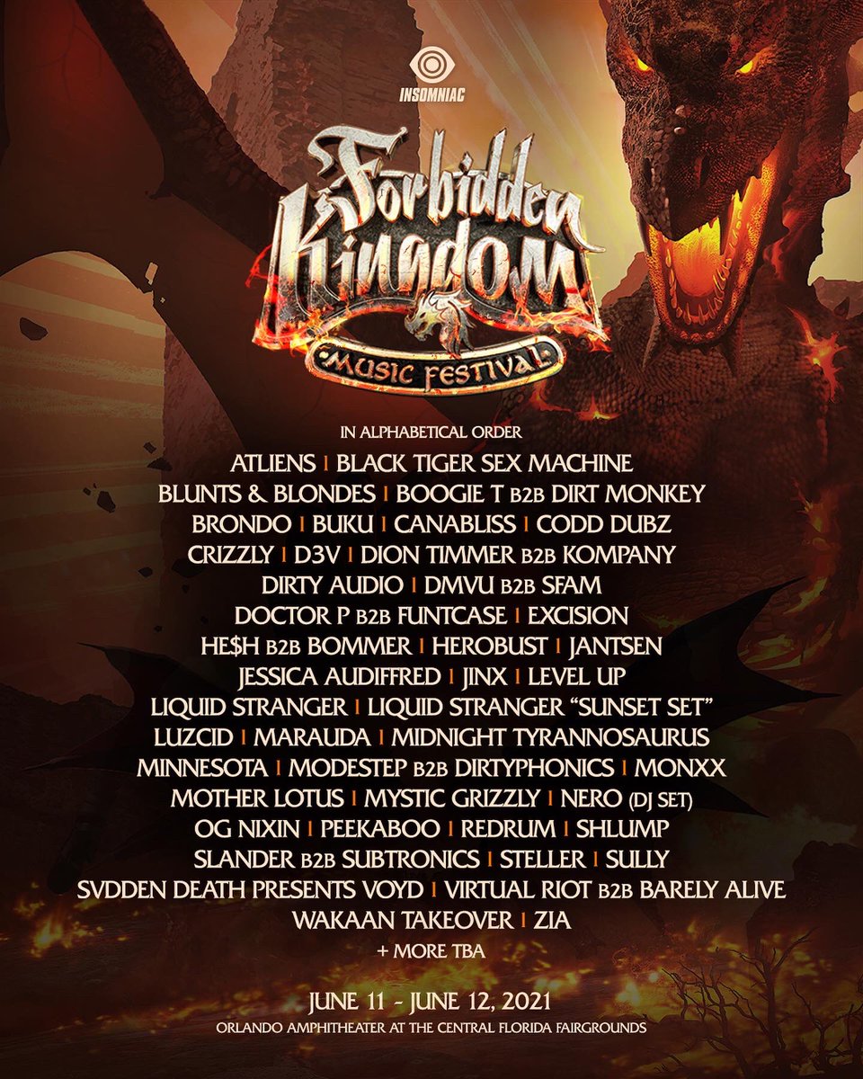 Forbidden Kingdom Music Festival lineup 2021