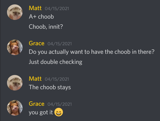 mattcolville's tweet image. The Choob Stays!