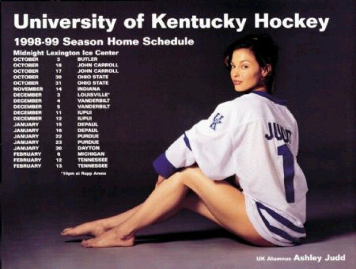 Millers wish a happy birthday to Ashley Judd, who single-handily put hockey on the map in KY with this poster. 