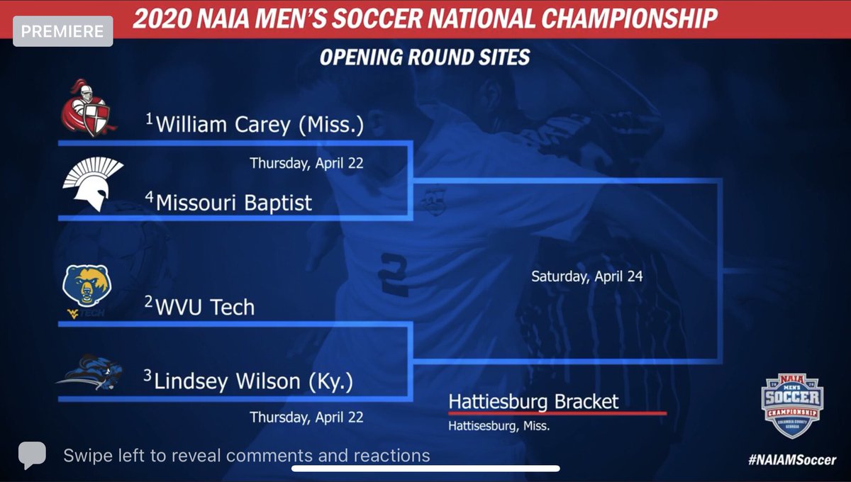 #WVUTech men’s soccer received an at-large bid as the No. 2 seed in the Hattiesburg Bracket and are set to face No. 3 Lindsey Wilson College April 22 in Hattiesburg, Mississippi during the #NAIAMSoccer National Championship.