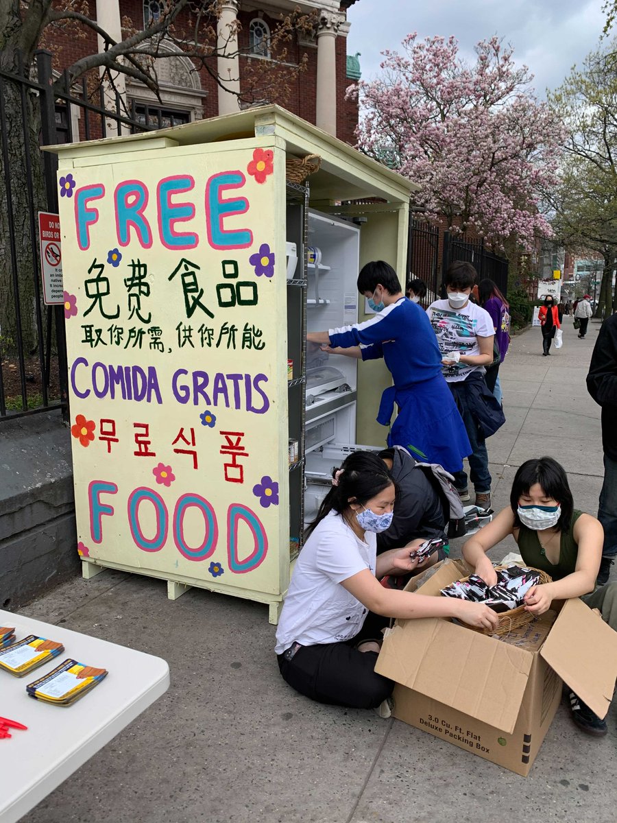 RankTheVoteNYC's tweet photo. “We can’t vote yet but we’ll let everyone know about Ranked Choice Voting!” Our youth volunteers are helping make sure everyone is prepared to rank their vote in June! We teamed up w/ @MinKwonCenter and @ProtectFlushing to hand out RCV materials by the Flushing Community Fridge. https://t.co/Tdqc08dt8f