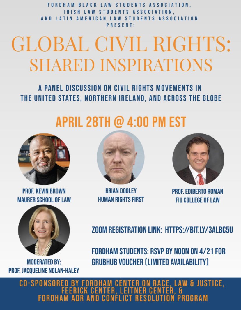 dooley_dooley's tweet photo. Will be speaking at this @FordhamNYC event on civil rights movements &amp; transnationalism next week @nicholasggrant @humanrights1st @MFlaherty17 @SarCampbel @BrianWard222 @MelissaBaird_ @GIHNYU https://t.co/mw8S0mTQMt