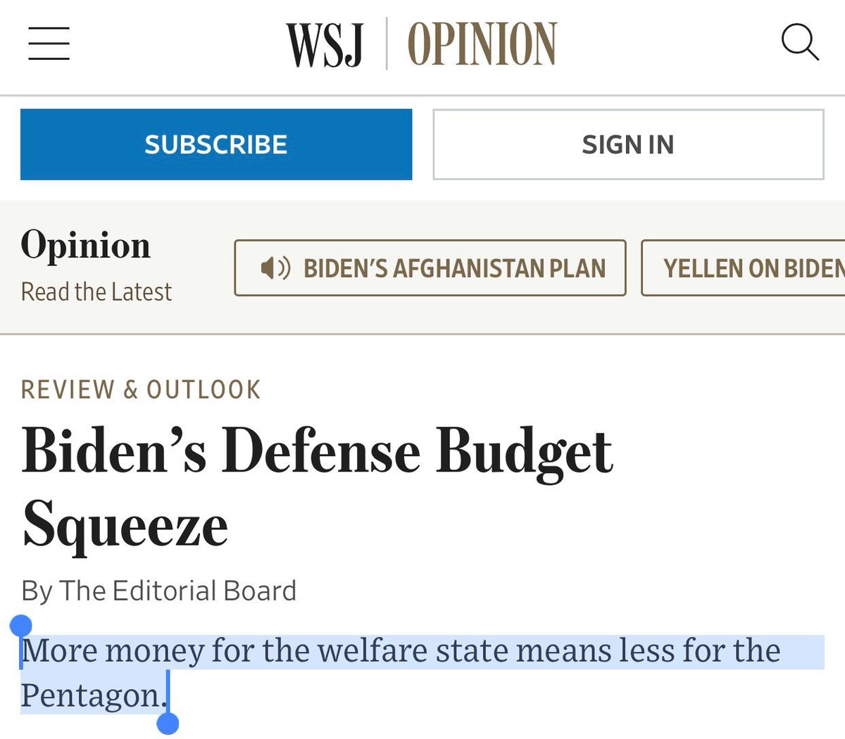 This is how the media reacts to a $753,000,000,000 military budget, more than four times the amount that China spends.