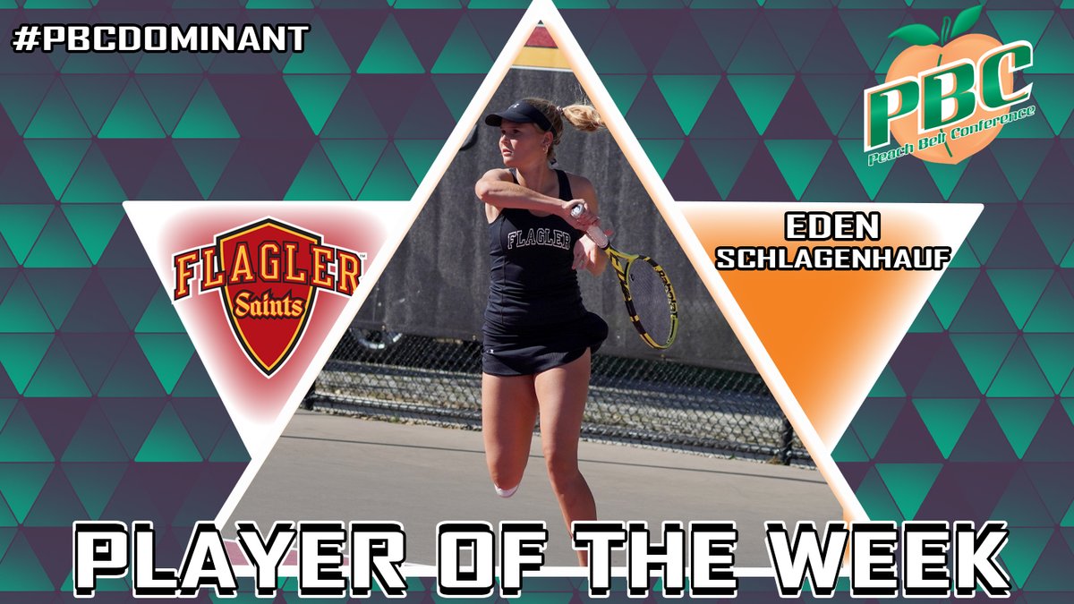 PeachBelt's tweet photo. The PBC Women's Tennis Player of the Week is @FlaglerSports @EdenSchlagenha1! https://t.co/b0xuU6s8QX #PBCDOMINANT https://t.co/WYPQGNktGh