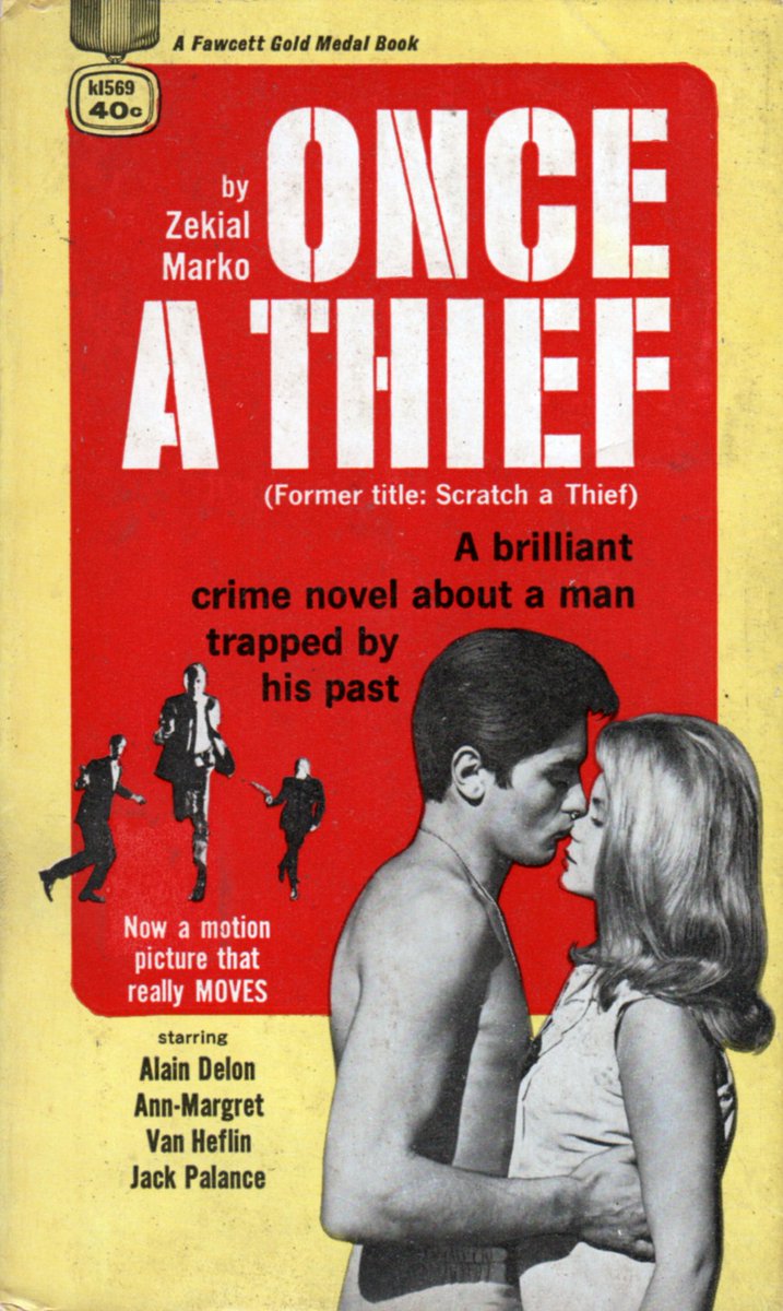 cinemabooknerd's tweet photo. "He had been a thief every day of his teen-age and adult life until five years ago. No one said that he had to blot out his past. All he had to do was stay straight now. It's now that counts."

#OnceAThief #ScratchAThief #ZekialMarko #JohnTrinian #BookQuote #AlainDelon https://t.co/y7ZlkwitBS