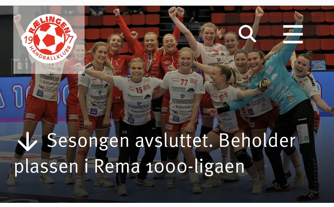 Sesongen avsluttet. Beholder plassen i Rema 1000-ligaen ➡️ rhk.topphandball.no/?p=56819