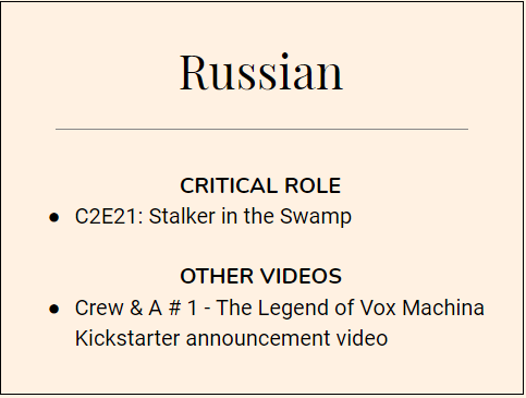 CR_Translate's tweet photo. Our Italian and Russian are on a roll! (a role...? ;) )
SO MANY SHOWS! We got #CriticalRole! We got #BetweentheSheets! We got #UnDeadwood! AND #CritrecapAnimated with the always lovely @ItsDaniCarr!

#captions #translations https://t.co/mCAe01CL7o