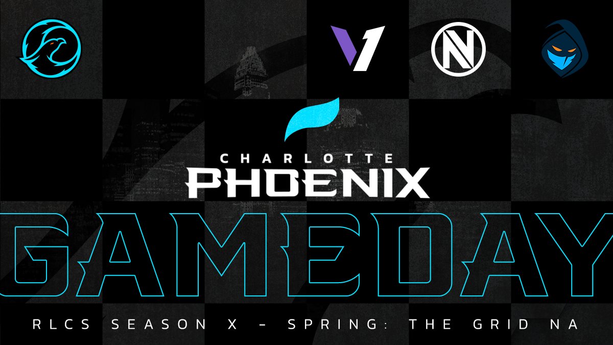 🔥 It's #RLCSX #TheGrid GAMEDAY 🔥 

The boys are back today facing off against <a href="/version1gg/">Version1</a> + <a href="/Envy/">ENVY</a> + @ROGUE in The Grid Week 5 

Tune in at 5:55 PM EST to support your Charlotte Phoenix #RocketLeague team‼️ 

📺 twitch.tv/cltphoenixgg

#FromTheAshes🔥