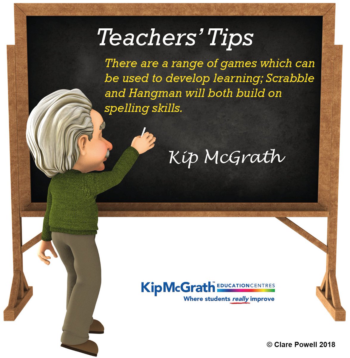#Teachers'Tips There is a range of games, which can be used to develop learning; Scrabble and Hangman will both build on spelling skills. #LearningIsFun #KipMcGrathScunthorpe
