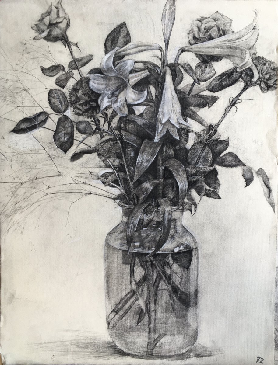 死と対峙する老人」キャンバスに木炭デッサン、鉛筆（オーダー制作可） 7.30.23 初めての木炭デッサン #面取りビーナス #木炭デッサン #中目黒  #アトリエ #生徒募集中 #絵画教室 #趣味 #趣味の時間 #時間の使い方 #趣味を探す#スケッチ #イラスト #デッサン #鉛筆デッサン ..., image size:913x1200