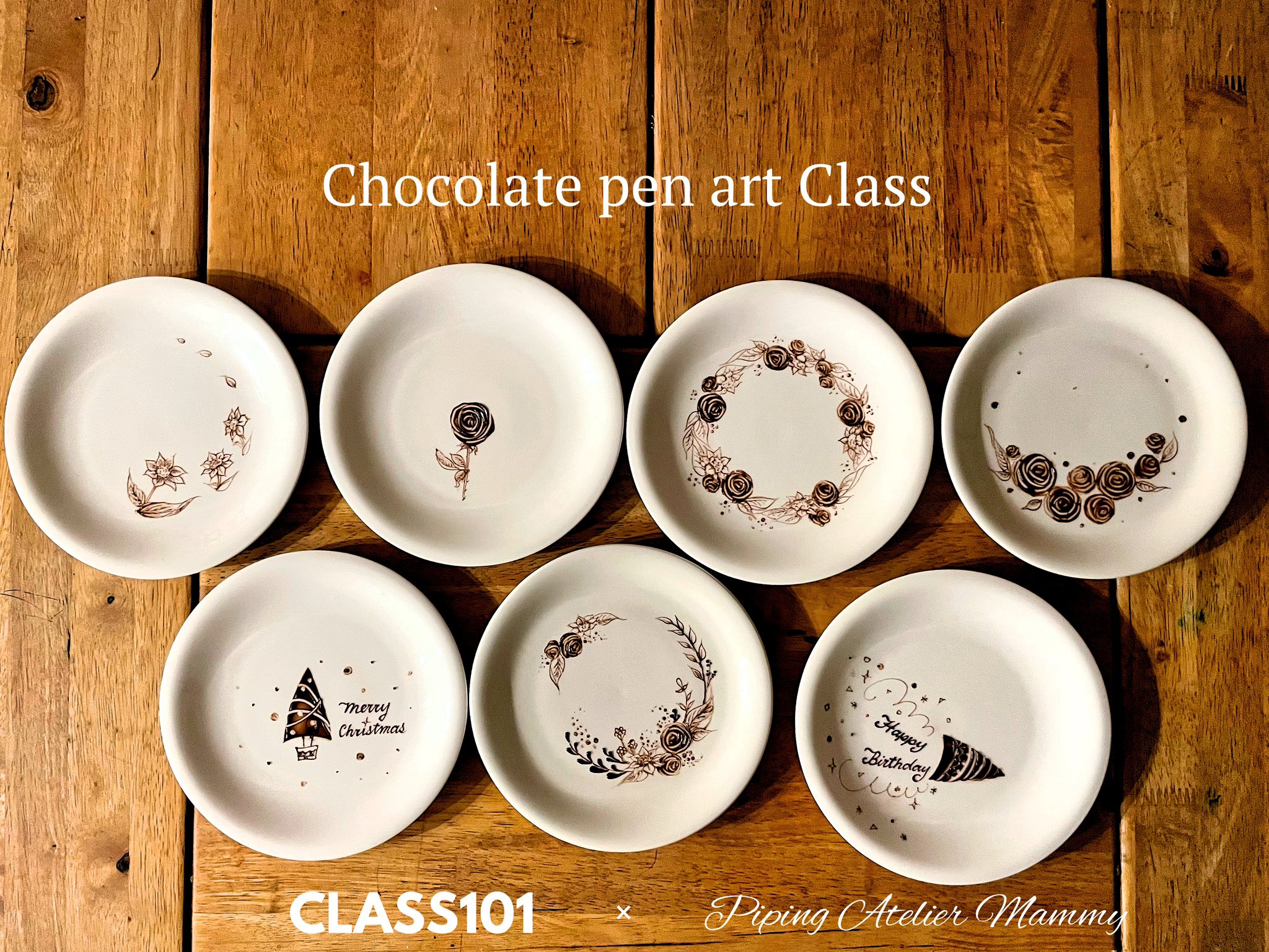 Twitter पर Mammy Suga パイピングアトリエ Class101のチョコペンアートのクラス 作品いろいろ