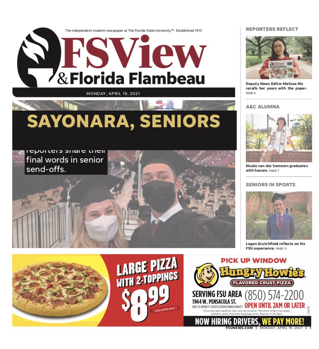 FSView's tweet photo. Final issue of the #FSView this semester: https://t.co/ZvEr21gZUd