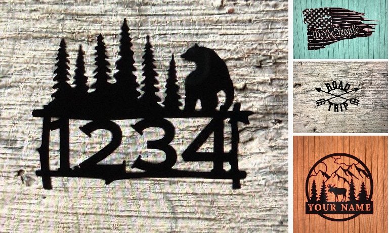 RillaBee's tweet photo. Bear Branch Address Sign, Metal Cabin and Wildlife https://t.co/EP16r7xfIY #homedcor #walldcor #wallhangings https://t.co/XPW7Rkyubp