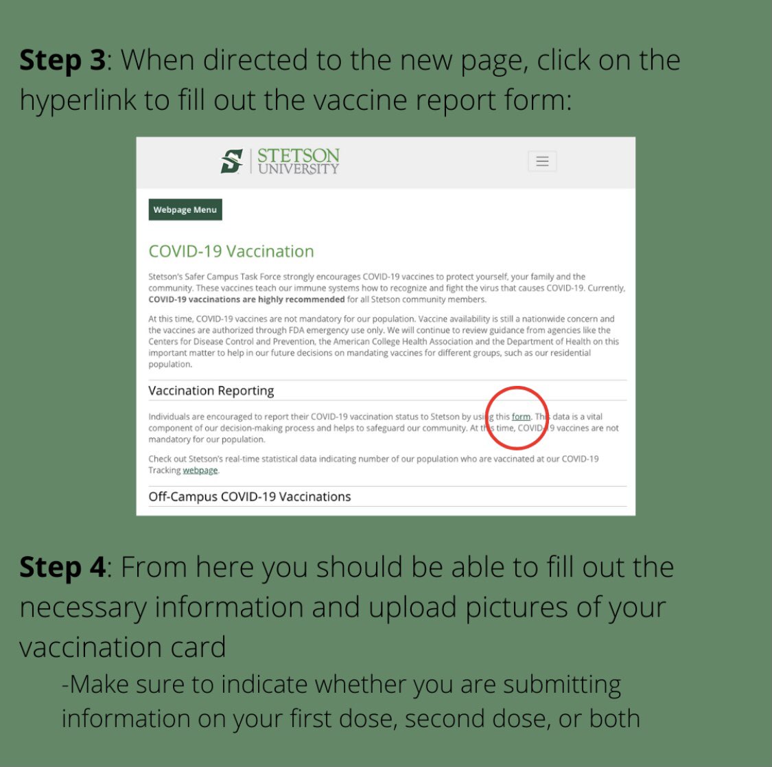 HatterNetwork's tweet photo. If you’ve been vaccinated, remember to report your vaccination! Follow the steps in this post or click the link below to report! There is also an on-campus Moderna Vaccine Event this Wednesday, April 21! Be sure to go and get your vaccine!
https://t.co/4y3kRuGCZR https://t.co/7wrIEZFp8F