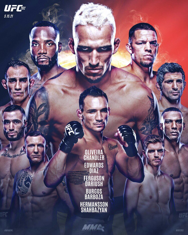 Kawz_TO's tweet photo. #UFC262 has an INSANE PPV Lineup!
• Charles Oliveira x Michael Chandler
• Nate Diaz x Leon Edwards
• Tony Ferguson x Beneil Dariush
• Shane Burgos x Edson Barboza
• Jack Hermansson x Edmen Shahbazyan
🤯
#MMAFNL Exclusive Art 🧑🎨 https://t.co/H9ewmWUdQs