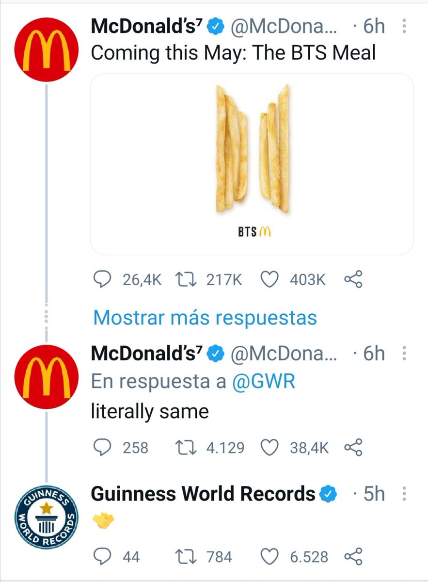 BTS_Girona's tweet photo. La col·laboració amb McDonald 's per al menú "BTS meal" no estarà disponible a Espanya. @mcdonalds_es @bts_bighit #BTS https://t.co/1ZLEbhxfua