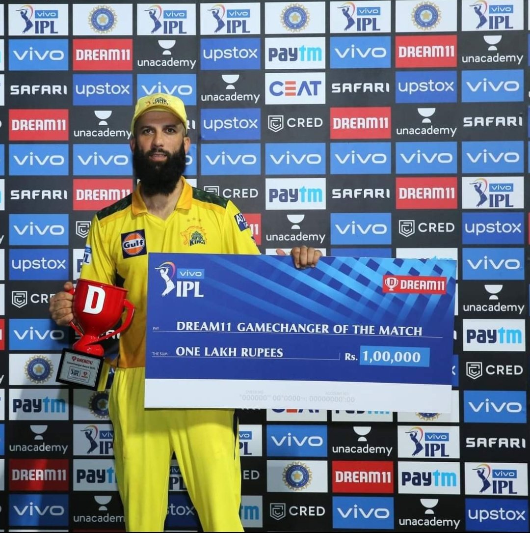 Dream11 GameChanger of the Match between Chennai Super Kings and Rajasthan Royals is Moeen Ali.

Dream11 #TeamHaiTohMazaaHai #VIVOIPL