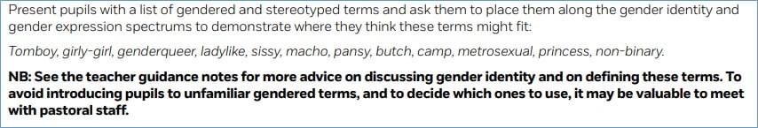 The second link from  @NSPCC contains lesson plans produced in conjunction with  @PSHEassociation ; we are looking through them now. Some of this contravenes latest  @educationgovuk guidelines. Such as this bizarre activity. https://learning.nspcc.org.uk/research-resources/schools/making-sense-relationships